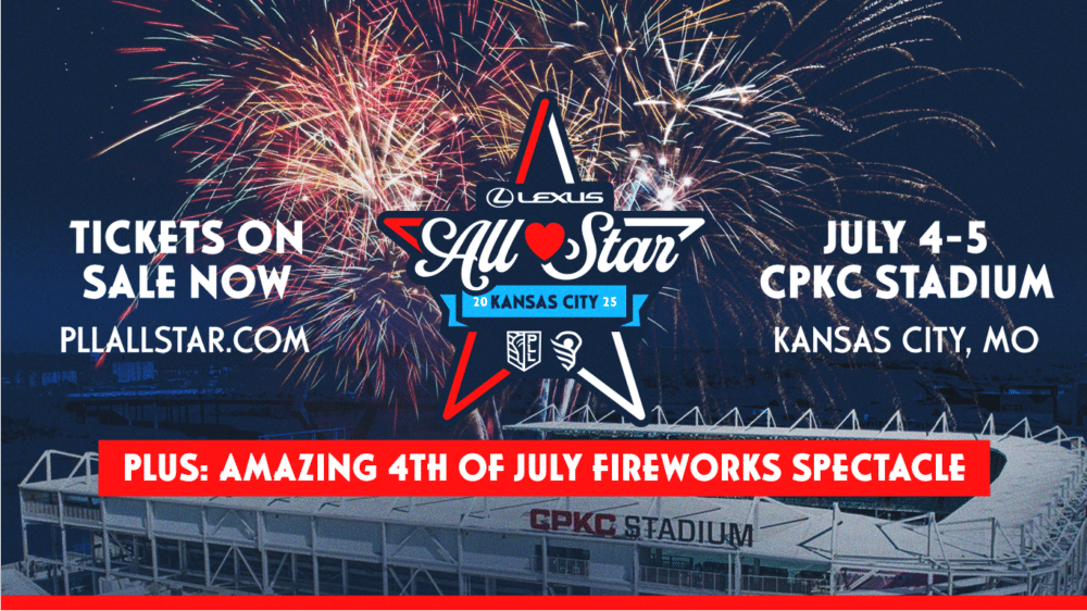 A cover graphic for 2025 All Star game in Kansas city presented by Lexus. Tickets on sale now! PLLALLSTAR.com July 4-5 at CPKC Stadium Kansas City, MO. Plus there will be fireworks.