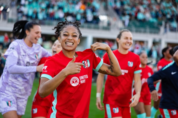 Photo of Croix celebrating a win.