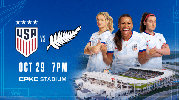 US Women's National Team vs New Zealand Women's National Team, October 29th at CPKC Stadium, 7 pm central.