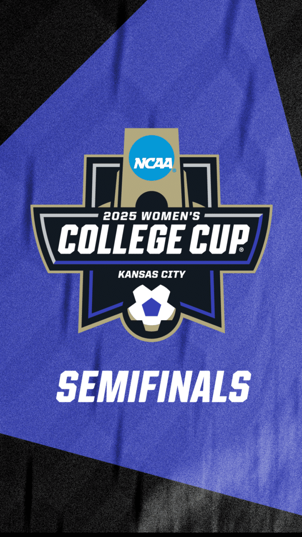 NCAA 2025 Women's College Cup Kansas City semifinals graphic.