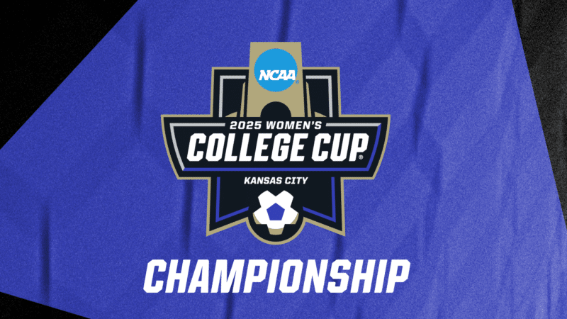 NCAA 2025 Women's College Cup Kansas City Championship graphic.