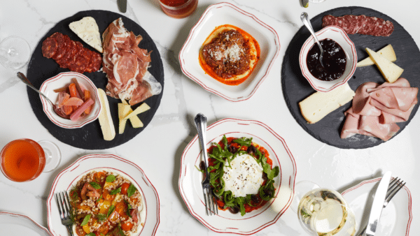 Table of food, cover image.